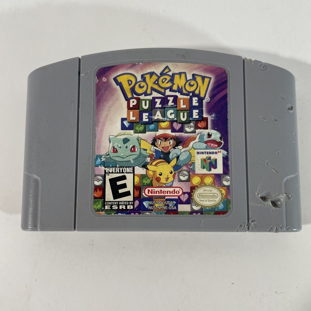 Pokemon Puzzle League (Nintendo 64, 2000) N64 Game Only - Tested Authentic
